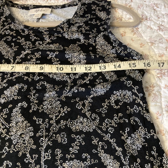 Style & Co. Swing Dress Size S Black & Cream - Picture 5 of 7